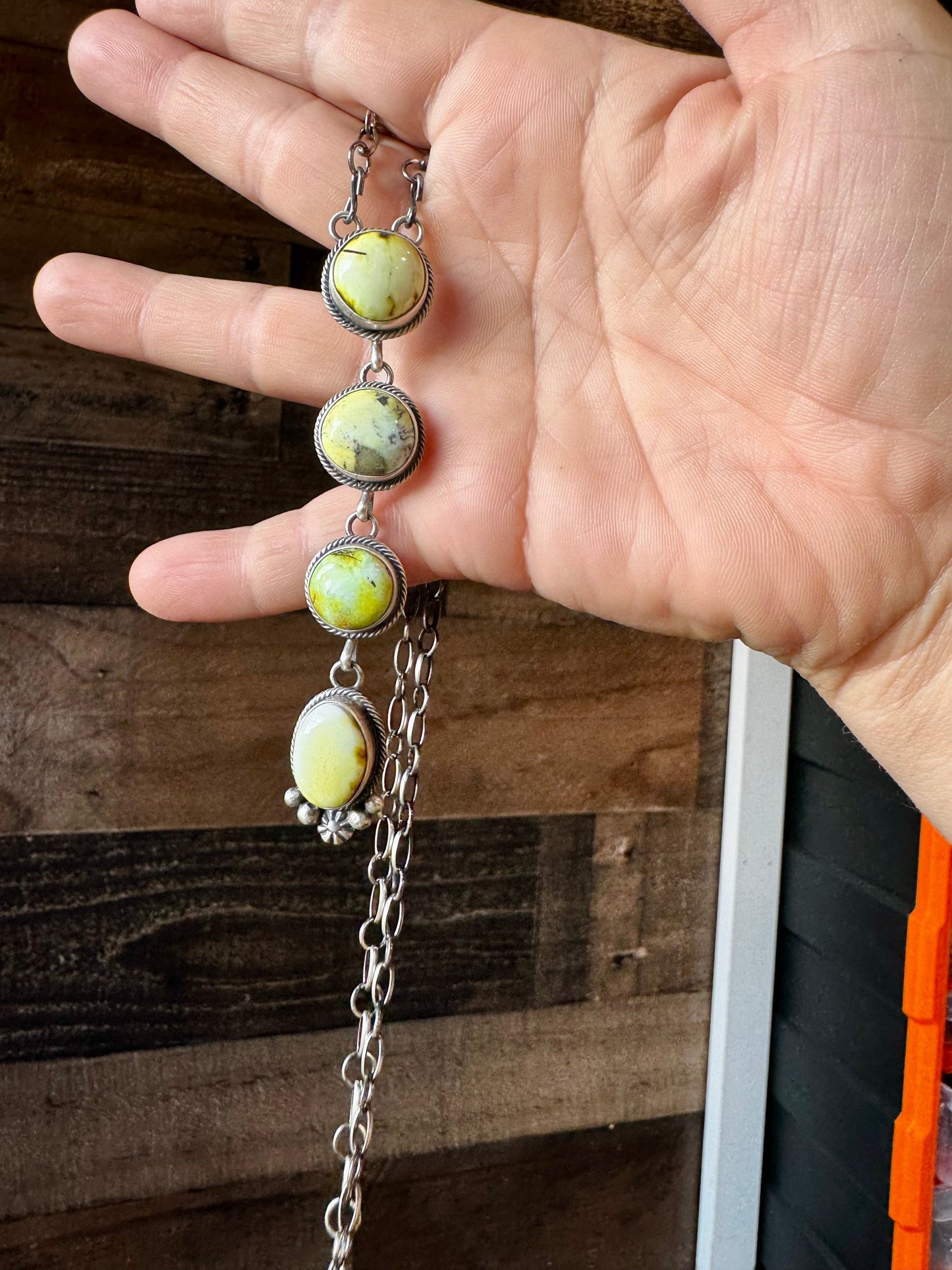 4 Stones Palomino turquoise necklace lariat II
