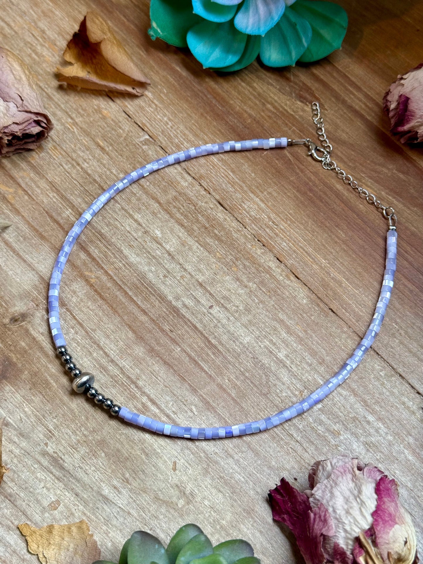 Purple Shell Necklace – 15"