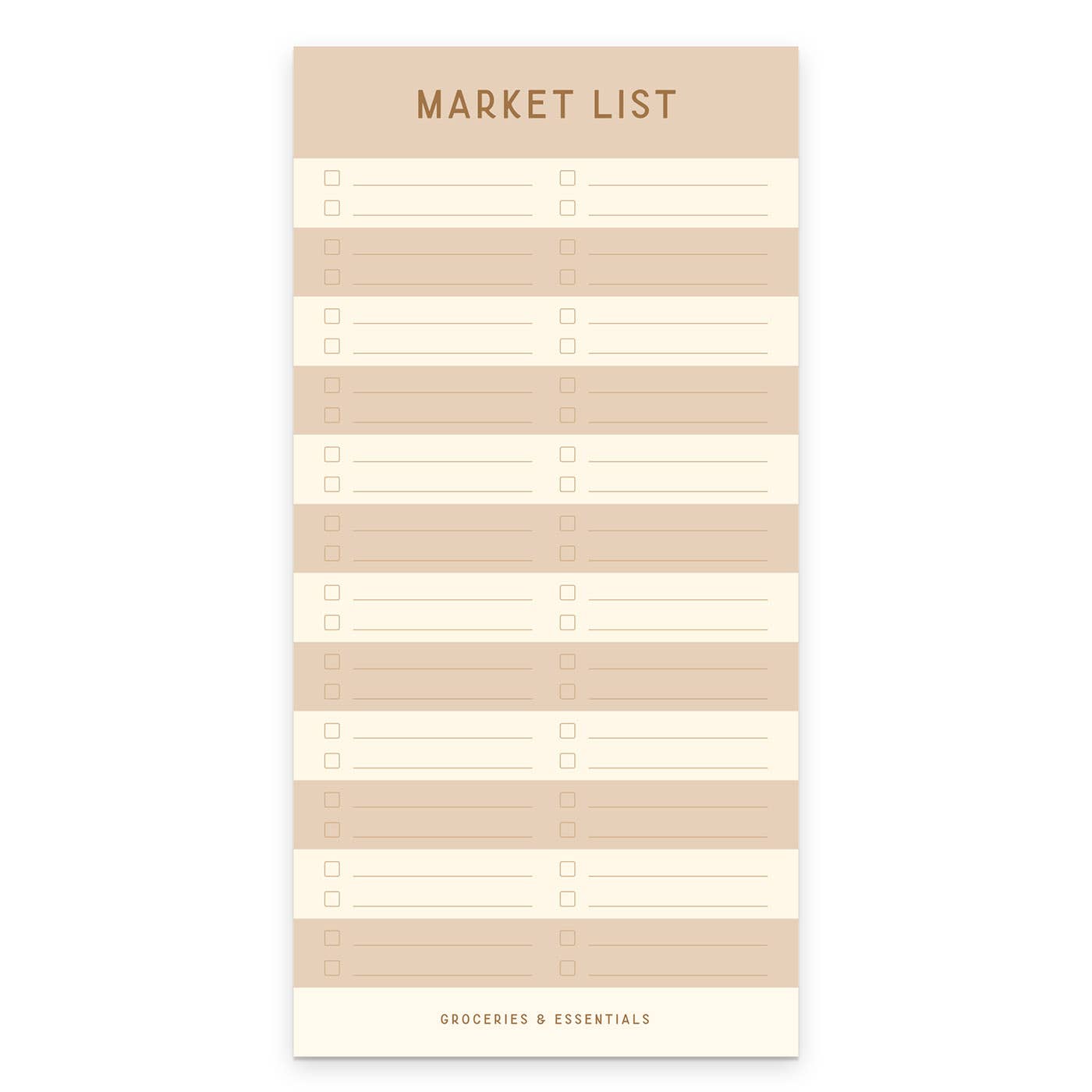Striped Market List Notepad