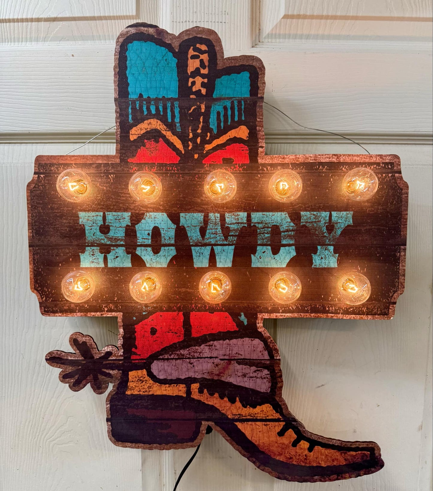 Cowboy Boot Marquee Lighted Artwork