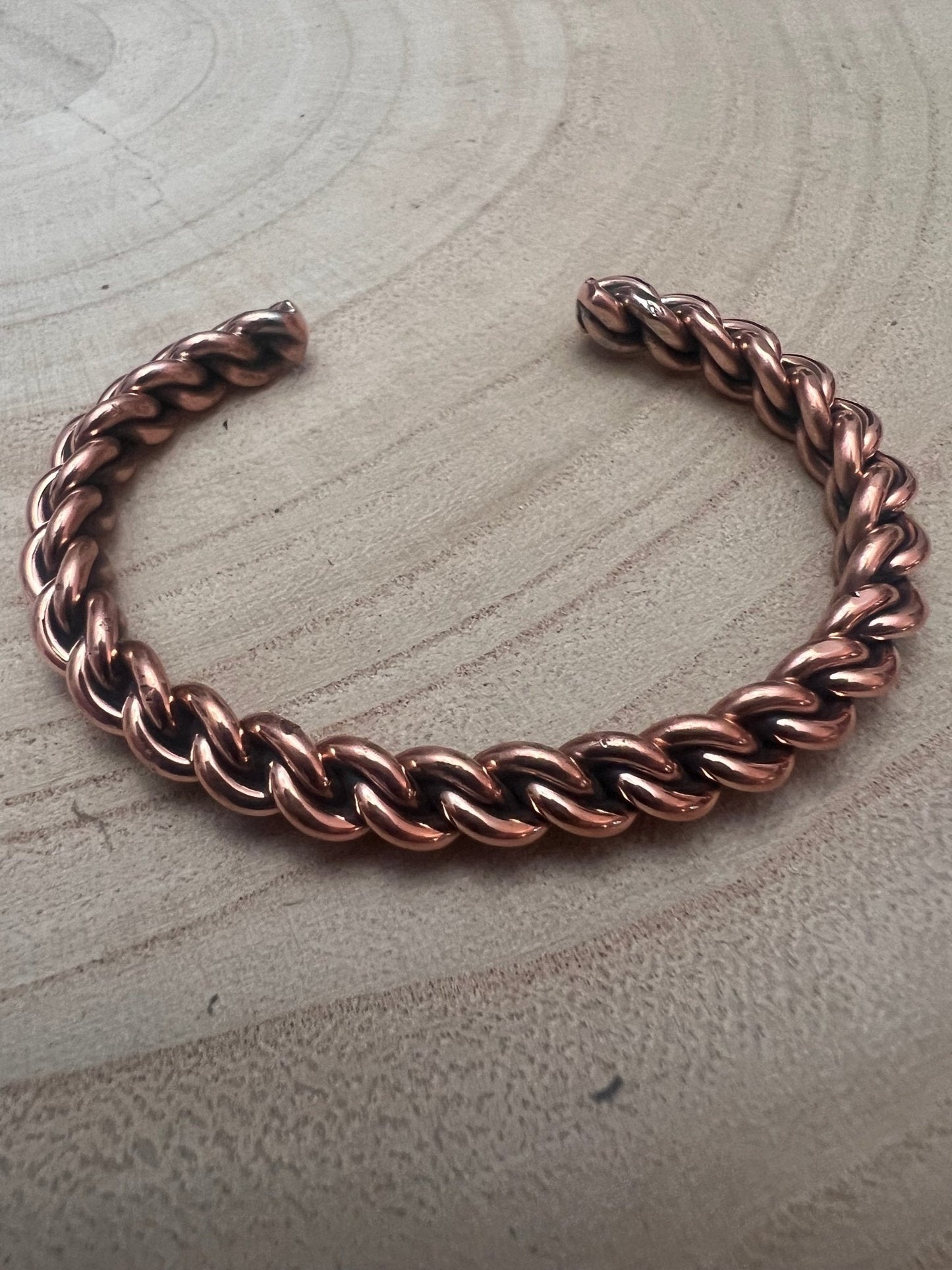 Elaine Tahe Navajo Copper Bracelet — Refined 1/4" Wide (Fits 5 7/8" Wrist)
