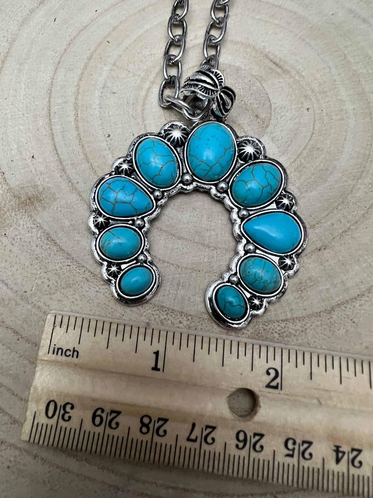 Faux Naja Pendant Necklace & Earring Set - 20 inch necklace