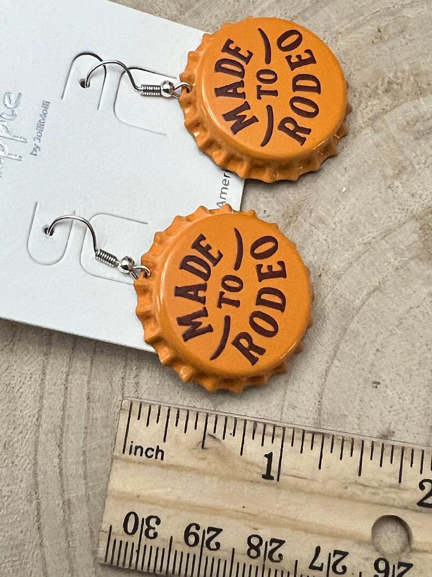 Made to Rodeo Beer Cap Western Earrings — Playful Rodeo Statement