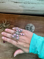 Dragonfly ring -size 7 - pink conch and sterling silver