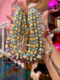 16-Inch Colorful Glass Bead & Sterling Silver Pearl Necklace - 14 options