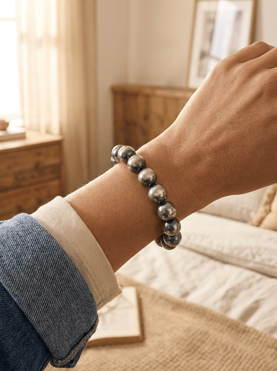 10mm Sterling Pearl Bracelet — 6 inch
