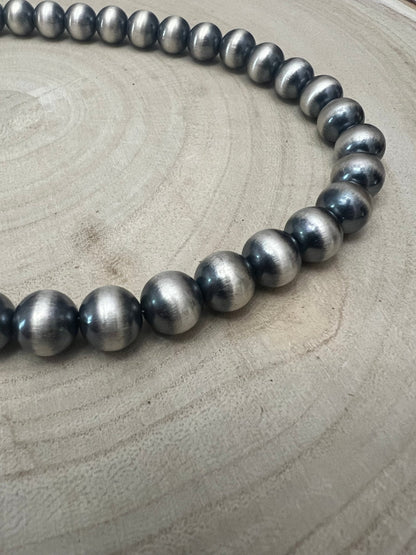 12mm Sterling Pearl Necklace — 20 inch