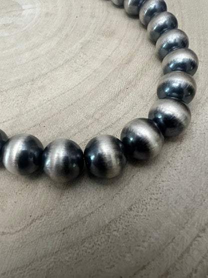 12mm Sterling Pearl Necklace — 20 inch