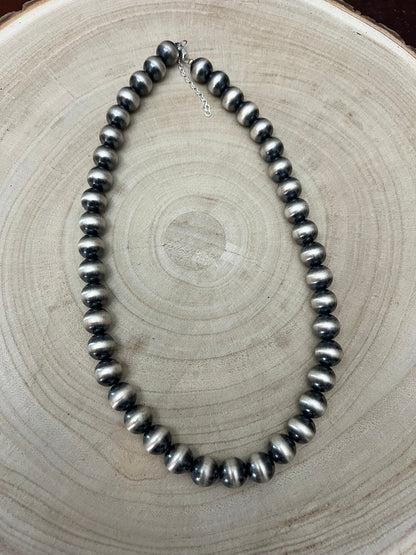 12mm Sterling Pearl Necklace — 20 inch