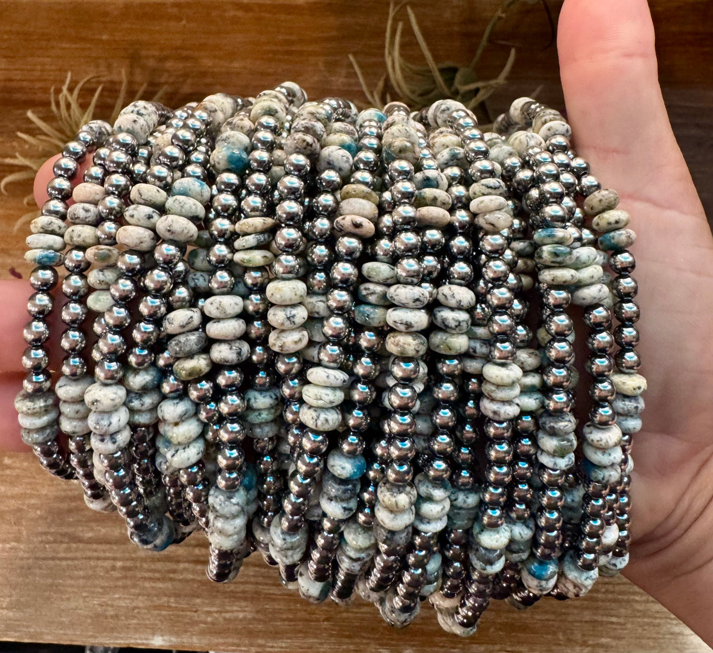 Azurite & Sterling Silver Pearl Necklace – 5mm - 19"