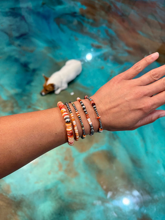 Jaci Sterling Silver & Spiny Oyster Bracelets - Pick Your Favorite
