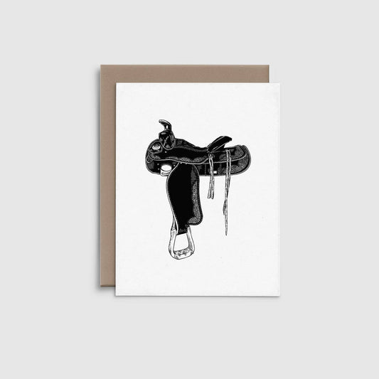 Saddle - Letterpress Greeting Card