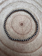 3mm Sterling Pearl Stretch Bracelet — 6.5 inch (Oxidized)