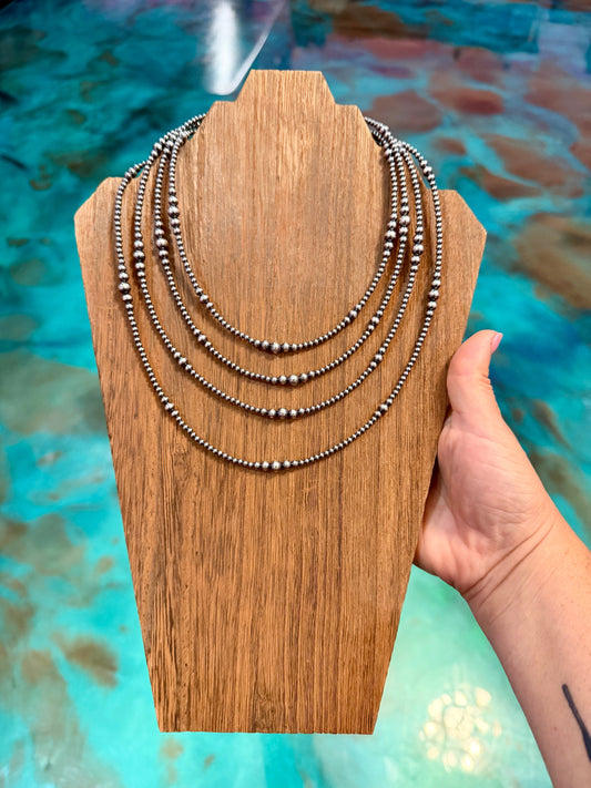 Graduated Sterling Silver Pearl Stack – 4 Piece - Pick Your Favorite