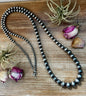 NFR Collection Necklace – Graduated Sterling Silver Pearls 6mm to 16mm 51”