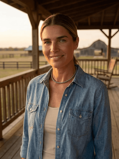 4mm Sterling Pearl Choker — 14 inch