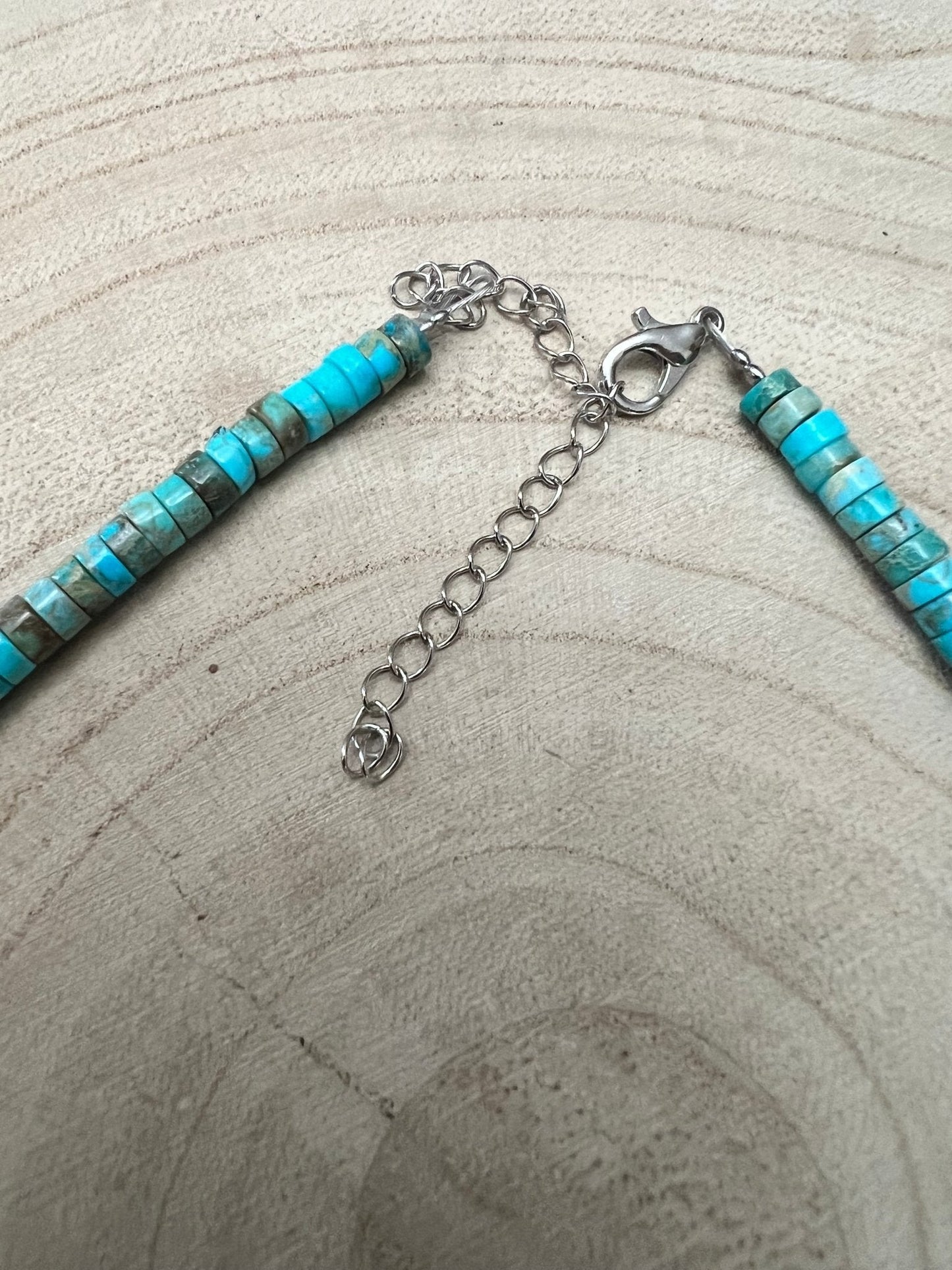 "The Vibrant" Choker — Spiny Oyster, Variscite Turquoise & Sterling Pearl — 14 inch (with 3 inch extender)