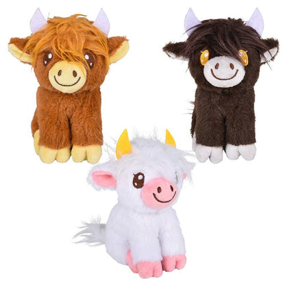 5" Mini Highland Cow Plush — Stocking-Stuffer Western Mini