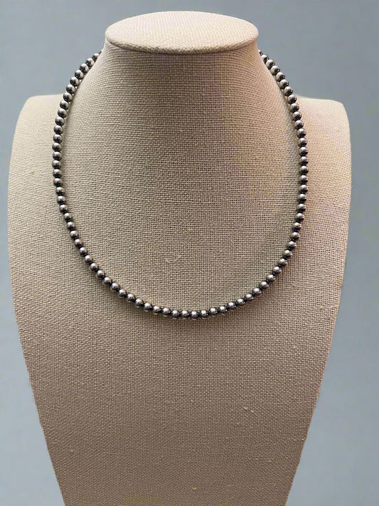 5mm Sterling Pearl Necklace - 16 inch