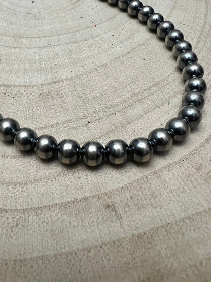 6mm Sterling Pearl Necklace — 16 inch