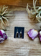 Sterling Silver Pearl & Black Onyx Dangle Earrings