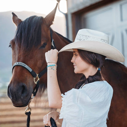 "Stride" Turquoise Cowgirl Boot Hair Tie Bracelets