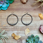 Graduated Sterling Silver Pearl Hoop Earrings