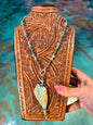 One Time Pieces – Turquoise & Freshwater Pearl Front-Toggle Drop Necklace