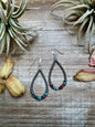 Teardrop Earrings – Sterling Silver Pearl & Sea Sediment