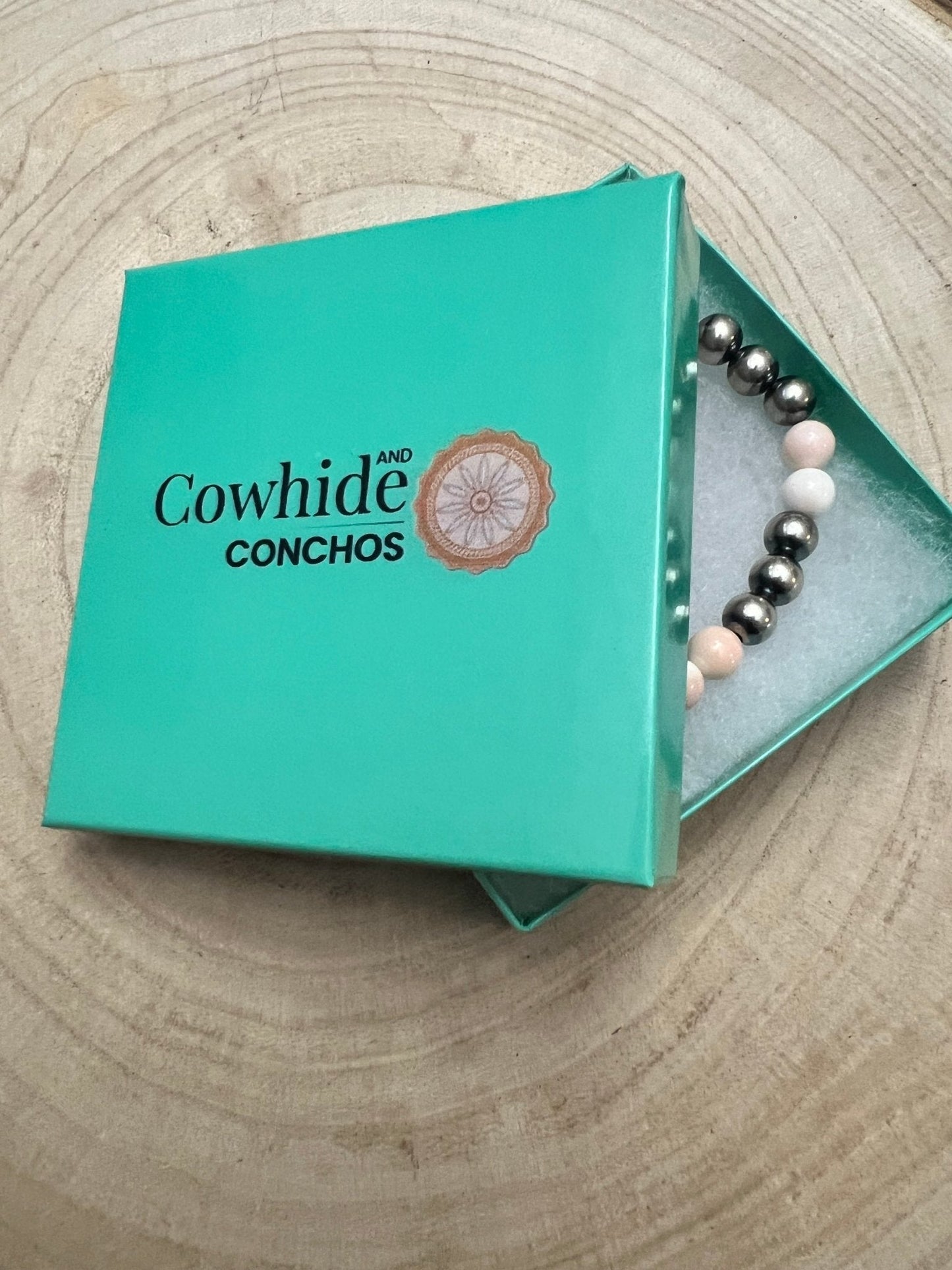 8mm Sterling Silver Pearls bracelet with pink conch beads - 6 inch bracelet