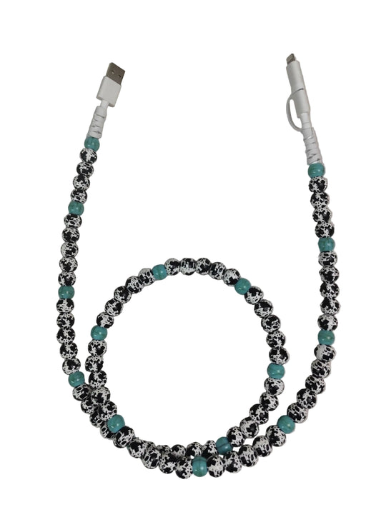 COW PRINT PHONE CHARGER