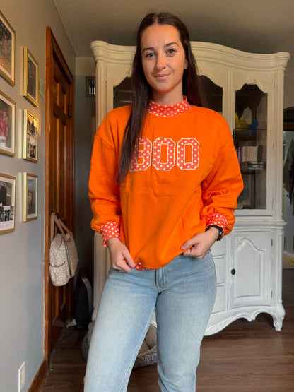 Polka Dot Boo Mock Neck Sweatshirt