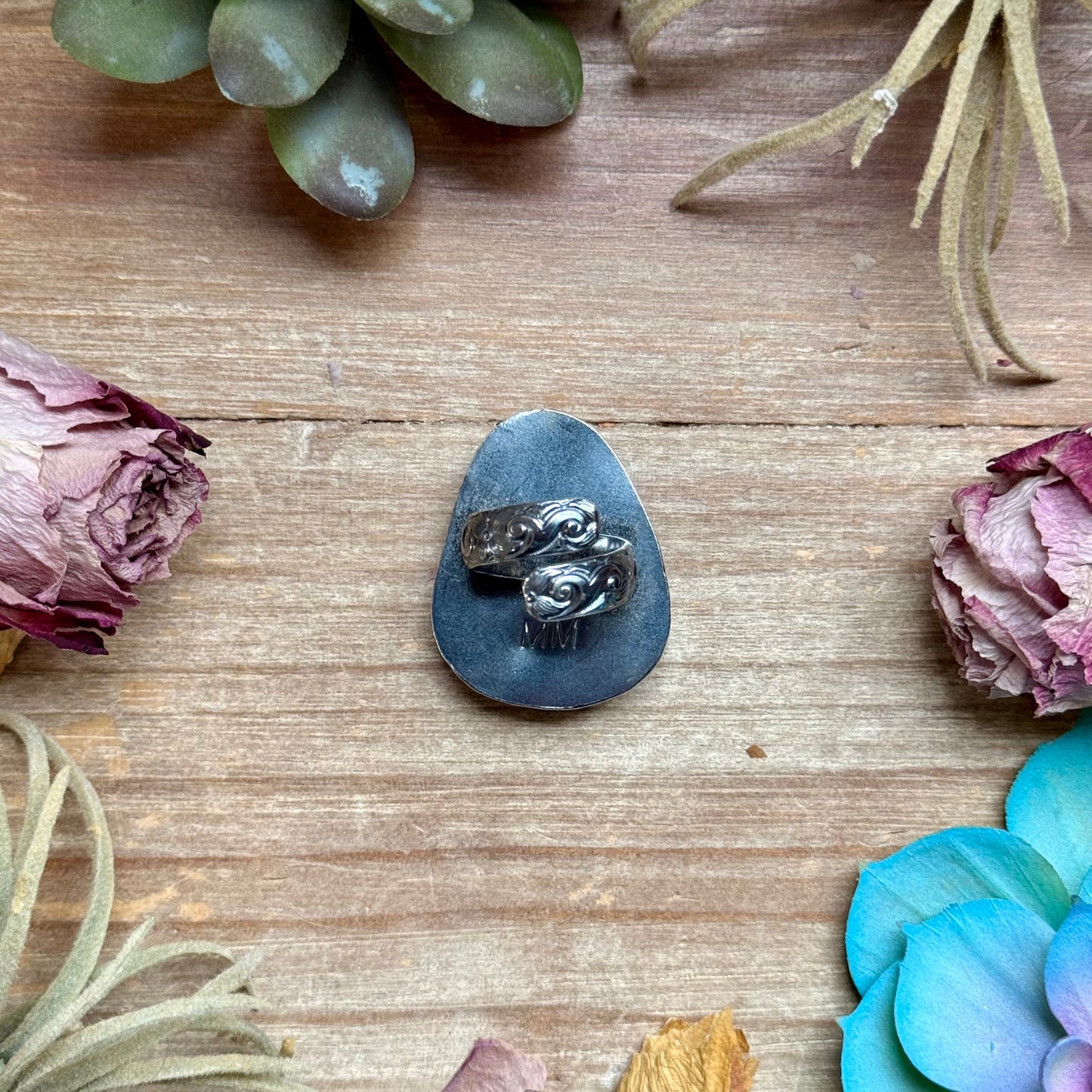 MJ Turquoise Ring – Sterling Silver Adjustable Band