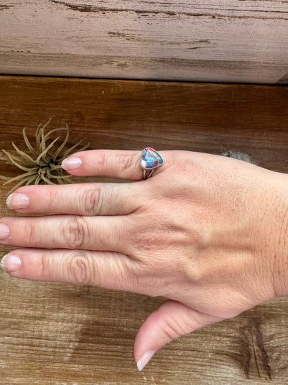 Heart Ring - Size 6 -Dahlia ring and sterling silver II