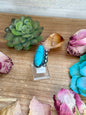 MJ Turquoise Ring – Sterling Silver Adjustable Band
