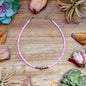 Pink Shell Heishi Necklace  – 15"