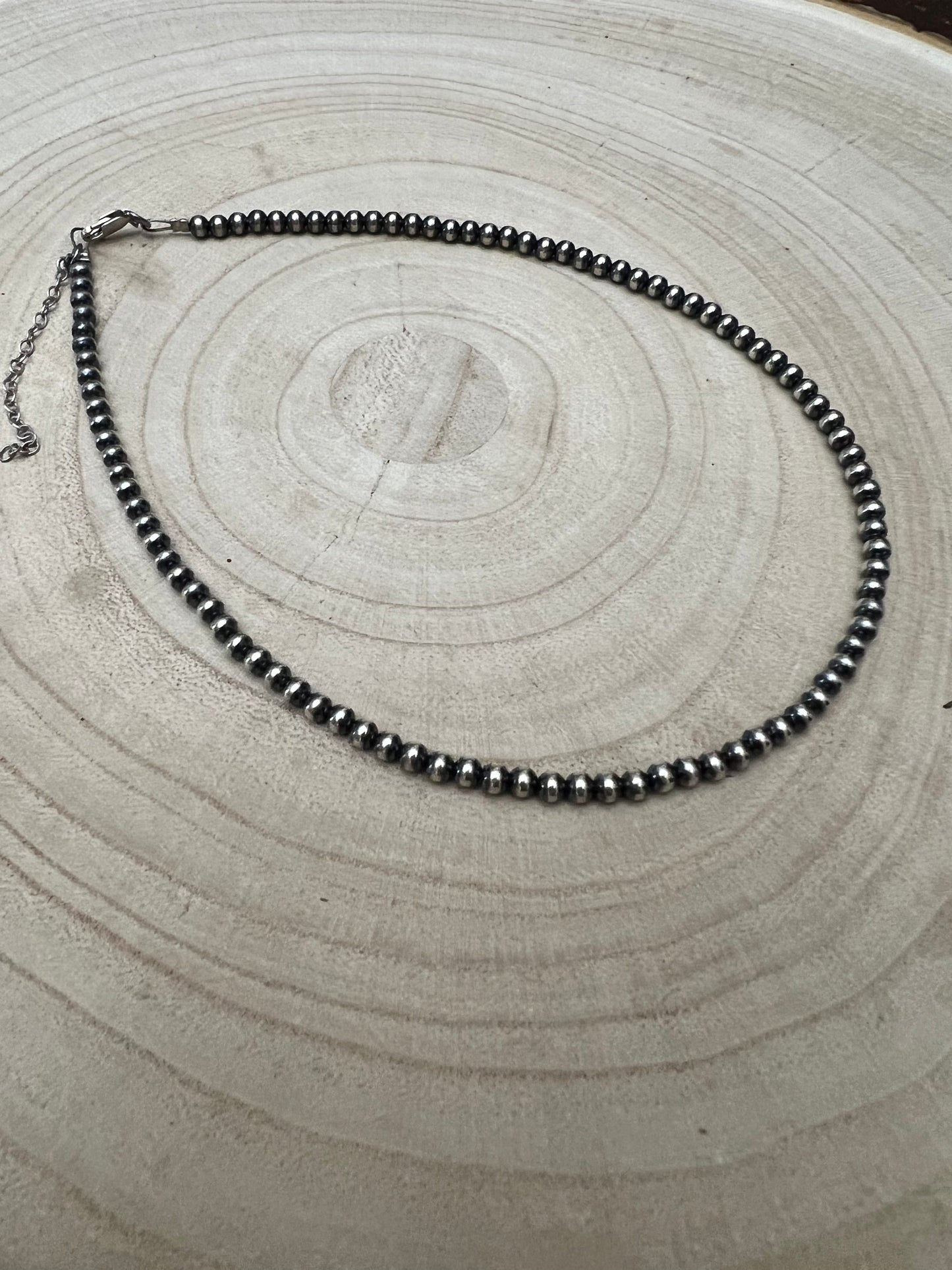 4mm Sterling Pearl Choker — 14 inch