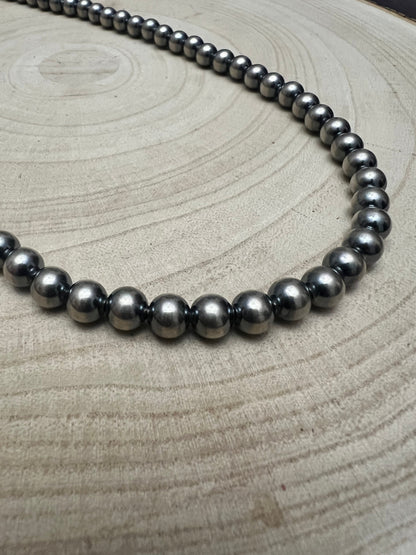 6mm Sterling Pearl Necklace — 22 inch