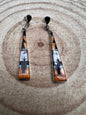 Jason Bobelu Zuni Multi-Stone Inlay Sterling Silver Statement Earrings