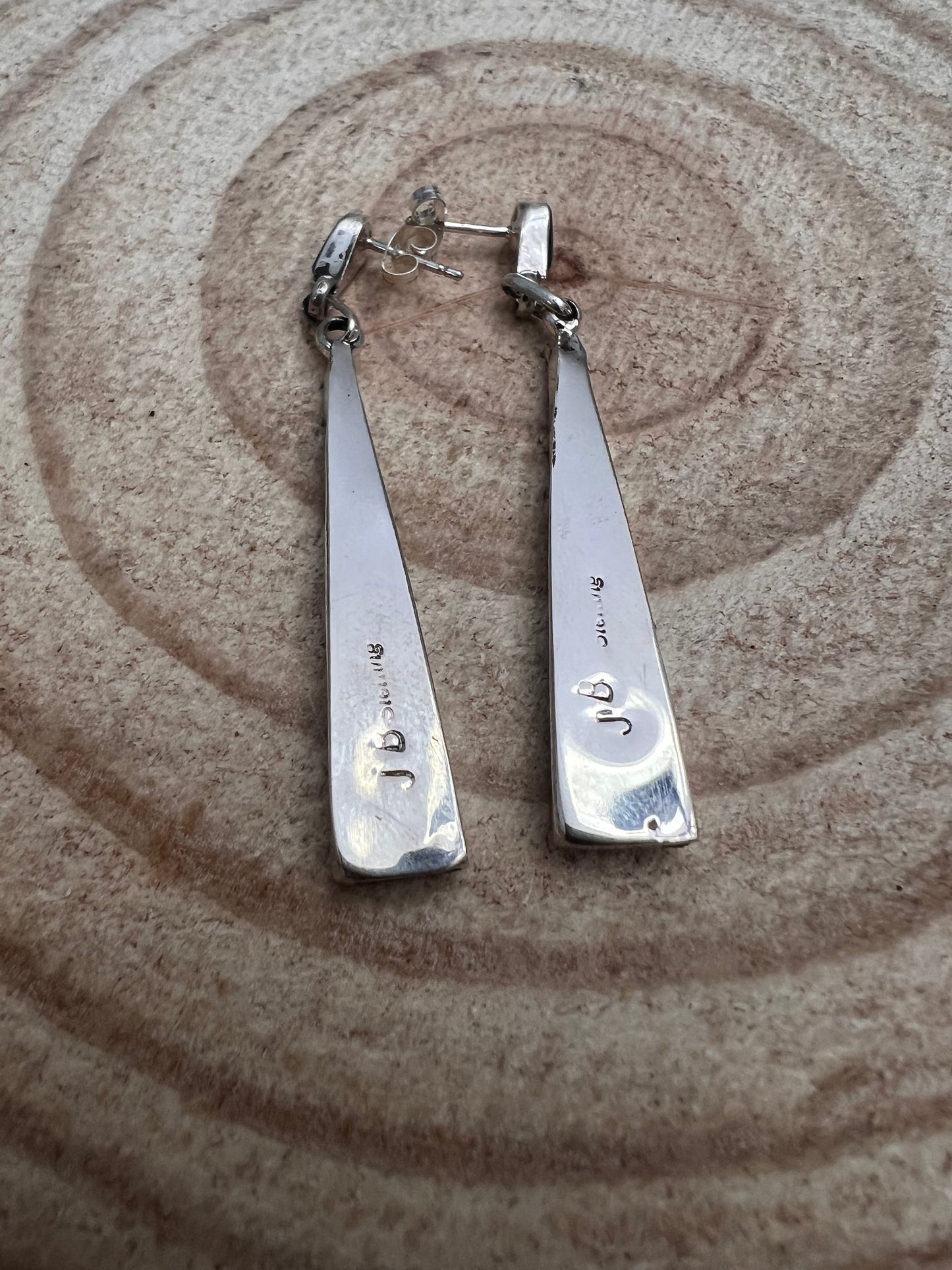 Jason Bobelu Zuni Multi-Stone Inlay Sterling Silver Statement Earrings