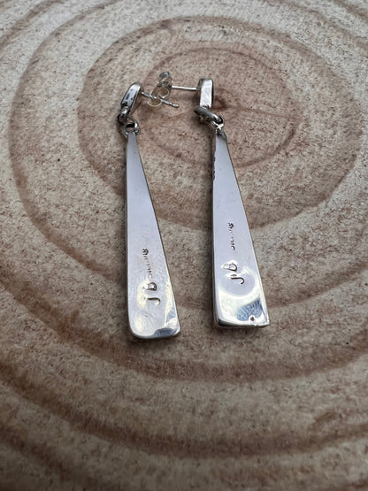 Jason Bobelu Zuni Multi-Stone Inlay Sterling Silver Statement Earrings