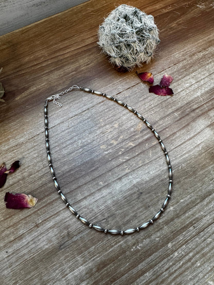 Mini Torpedo choker Sterling Silver Pearls