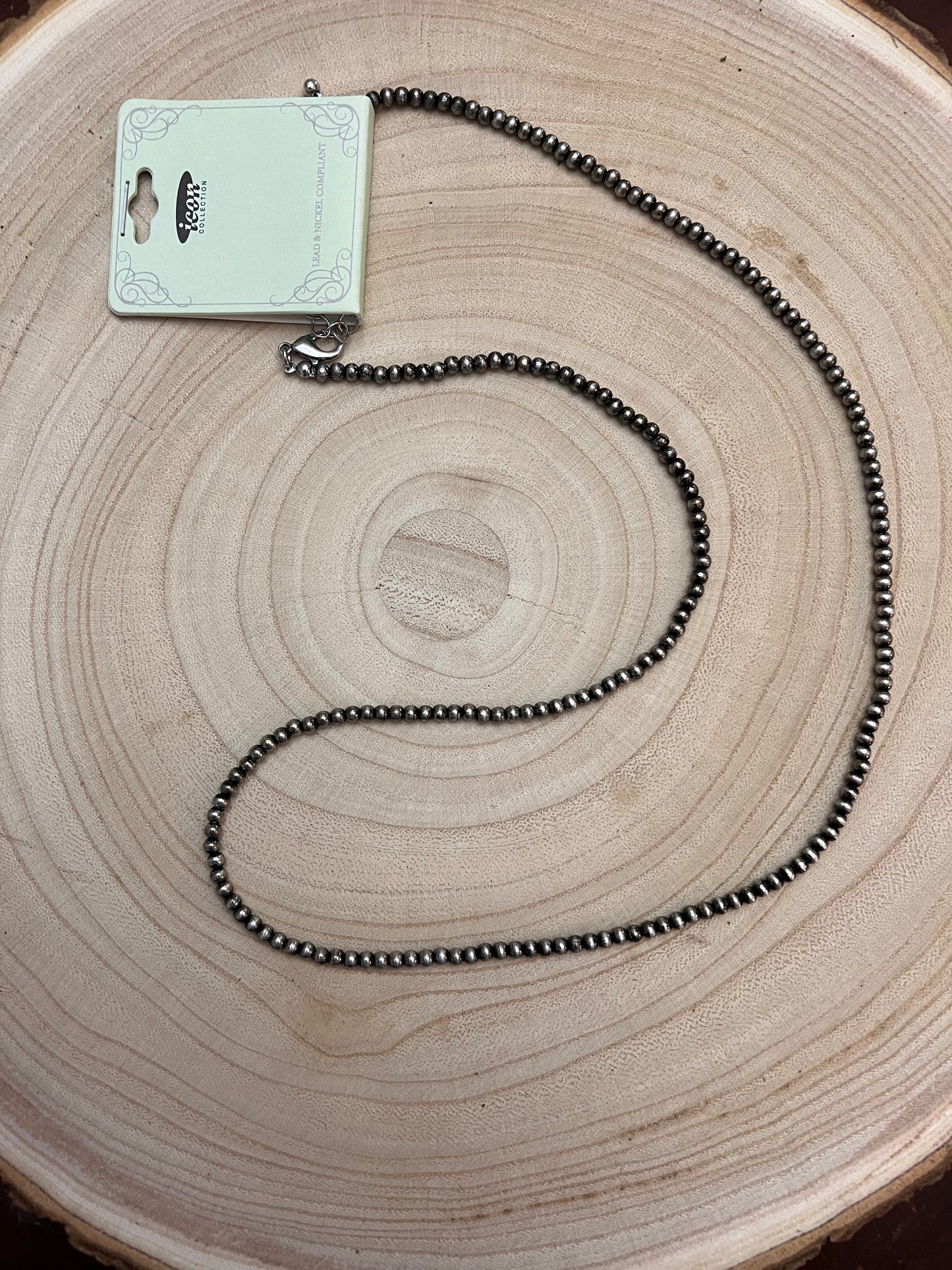 4mm Faux Pearl Necklace - 28 inch