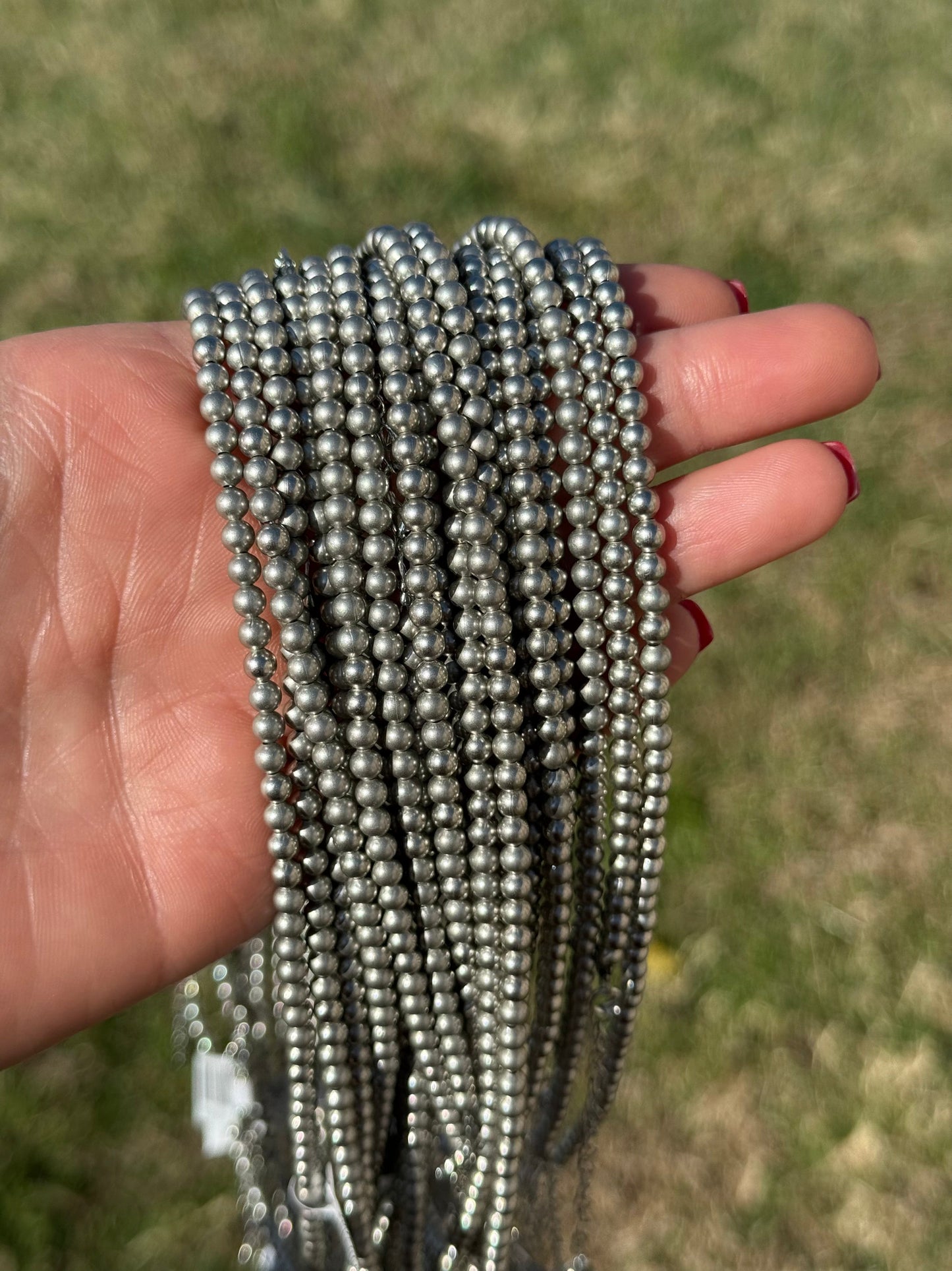 18 inch  4mm silver plated necklace