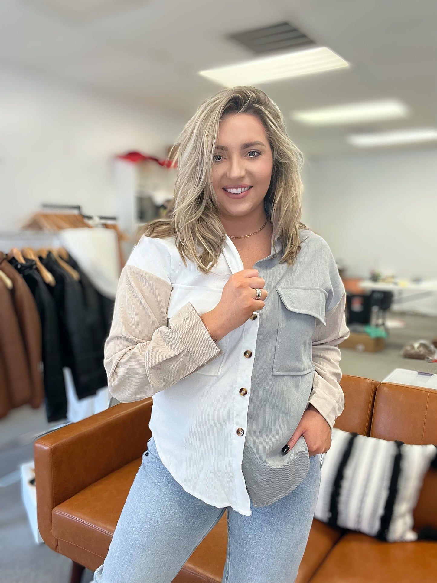 Color Block Corduroy