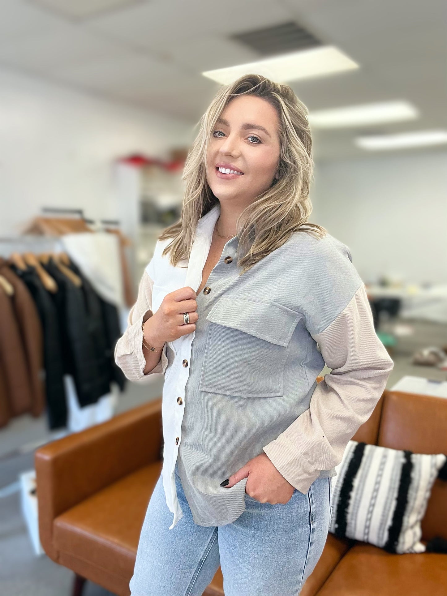 Color Block Corduroy