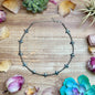 15” Cross Necklace – Glass Seed Beads with Silver Plated Cross