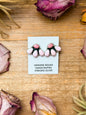 Sterling Silver Pink Conch Stud Earrings – Native Made by Marcella James