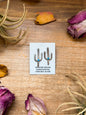 Sterling Silver Cactus Stud Earrings with Kingman Turquoise