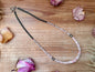 Pink Conch Graduated Heishi & Hematite Necklace – 20.5"